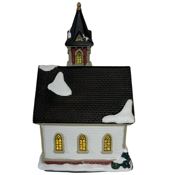 Christmas The Saturday Evening Post Freedom Of Worship Lighted Church Collectibl - Picture 6 of 16